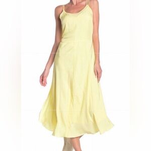 Vince Midi Double-Layer Crepe Lemon Drop Dress size S